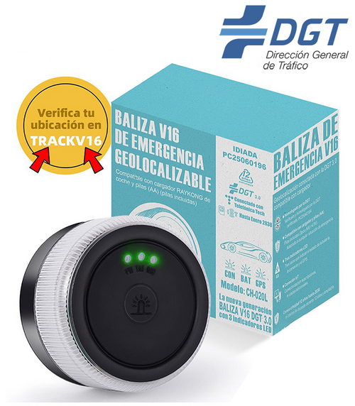 ⭐⭐¡Último día! ¡80% de descuento para el Año Nuevo 2026!❄❄Baliza V16 | 2ª GENERACION Geolocalización DGT 3.0 | Luz Emergencia Coche Homologado DGT | SIM y Datos Pagados hasta 2038