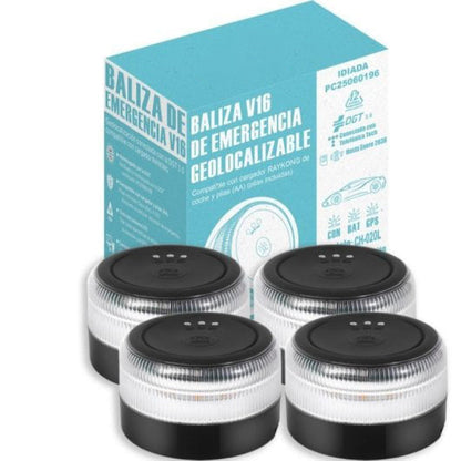 ⭐⭐¡Último día! ¡80% de descuento para el Año Nuevo 2026!❄❄Baliza V16 | 2ª GENERACION Geolocalización DGT 3.0 | Luz Emergencia Coche Homologado DGT | SIM y Datos Pagados hasta 2038