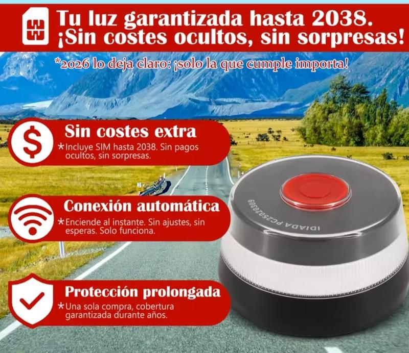 ⭐⭐¡Último día! ¡80% de descuento para el Año Nuevo 2026!❄❄Baliza V16 | 2ª GENERACION Geolocalización DGT 3.0 | Luz Emergencia Coche Homologado DGT | SIM y Datos Pagados hasta 2038