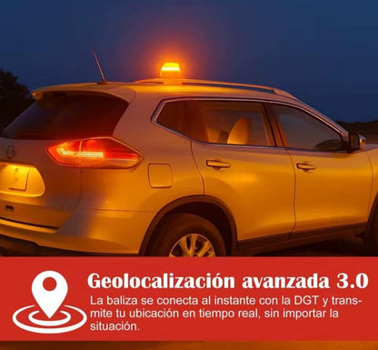 ⭐⭐¡Último día! ¡80% de descuento para el Año Nuevo 2026!❄❄Baliza V16 | 2ª GENERACION Geolocalización DGT 3.0 | Luz Emergencia Coche Homologado DGT | SIM y Datos Pagados hasta 2038