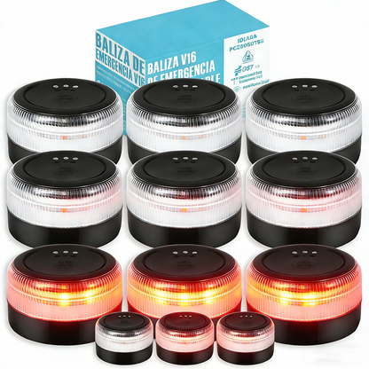 ⭐⭐¡Último día! ¡80% de descuento para el Año Nuevo 2026!❄❄Baliza V16 | 2ª GENERACION Geolocalización DGT 3.0 | Luz Emergencia Coche Homologado DGT | SIM y Datos Pagados hasta 2038